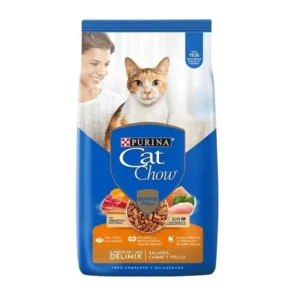 Cat Chow Delimix Adulto Salmón, Carne Y Pollo