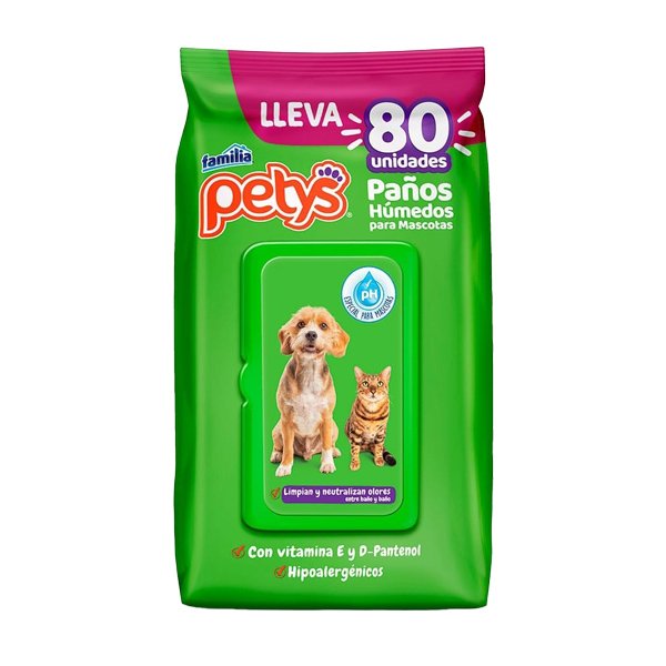 PAÑOS HÚMEDOS PETYS ORIGINAL X 80 UND