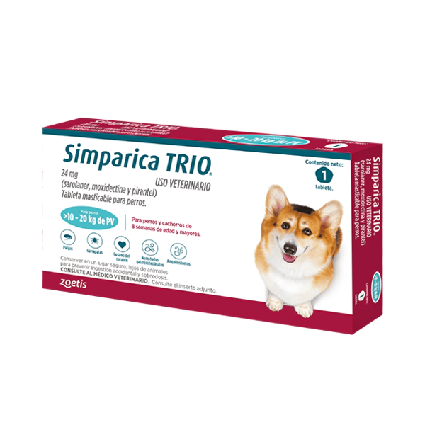 Simparica Trio x 1 Tab (10 - 20 Kg)
