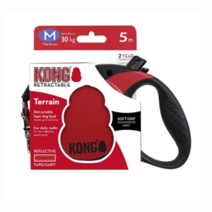 Kong Correa Retractil Terrain Medium Roja 30 Kg