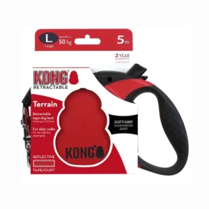 Kong Correa Retractil Terrain Large  Roja 50 Kg