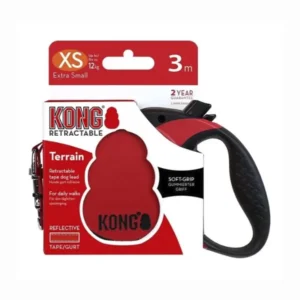 Kong Correa Retractil Terrain X-Small Roja 12 Kg