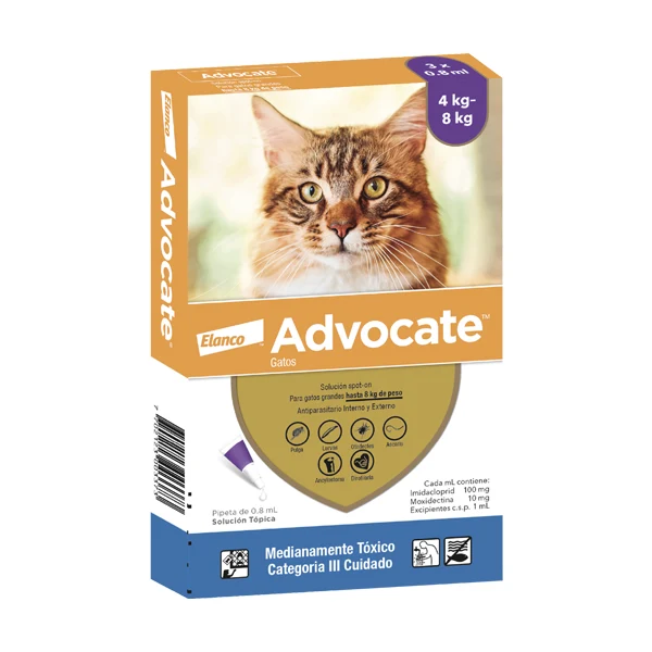 Advocate Gato Pipeta X 3 Und (4-8Kg)