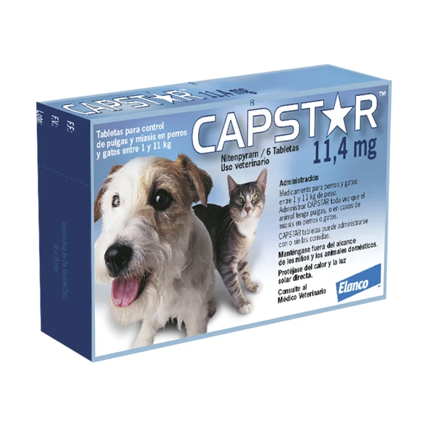 Capstar Perros y Gatos (1-11kg) x 6 Tab