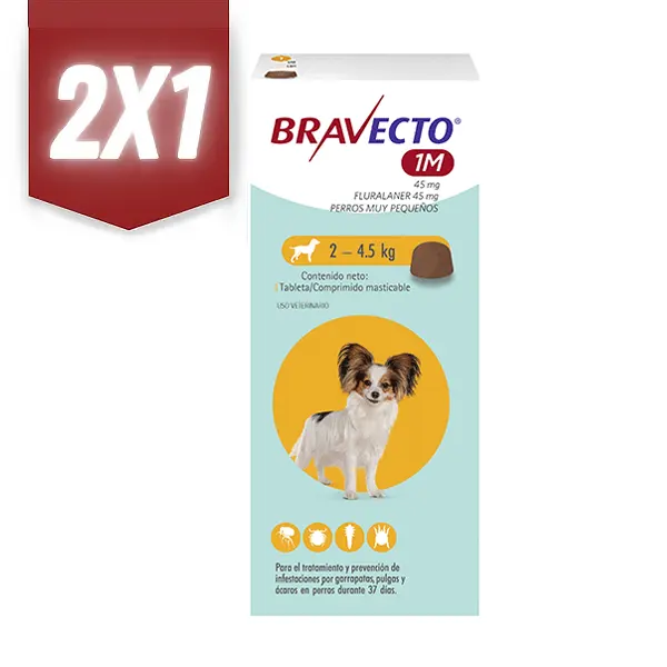Bravecto Perros 37 Días (2 A 4.5Kg)