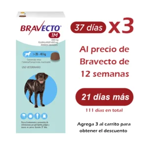 Bravecto Perros 37 Días (20 A 40Kg)
