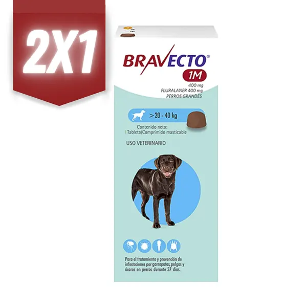 Bravecto Perros 37 Días (20 A 40Kg)