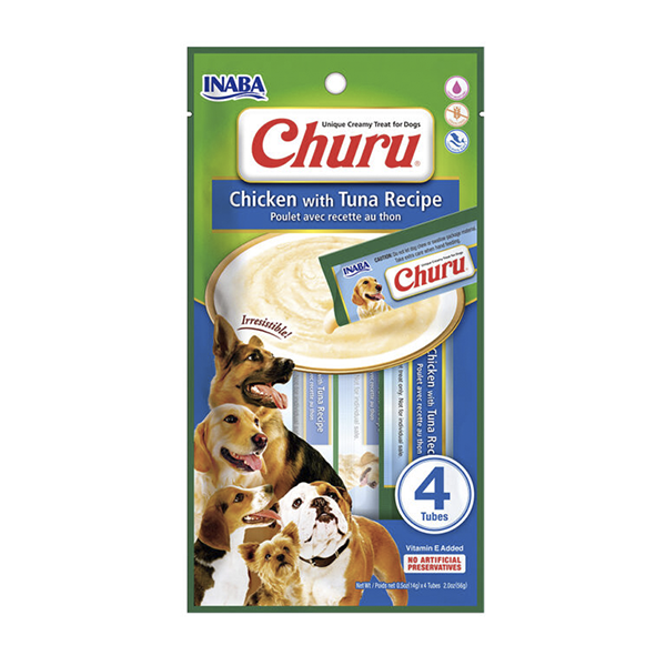 Inaba Churu Perro con Pollo y Atún x 4und