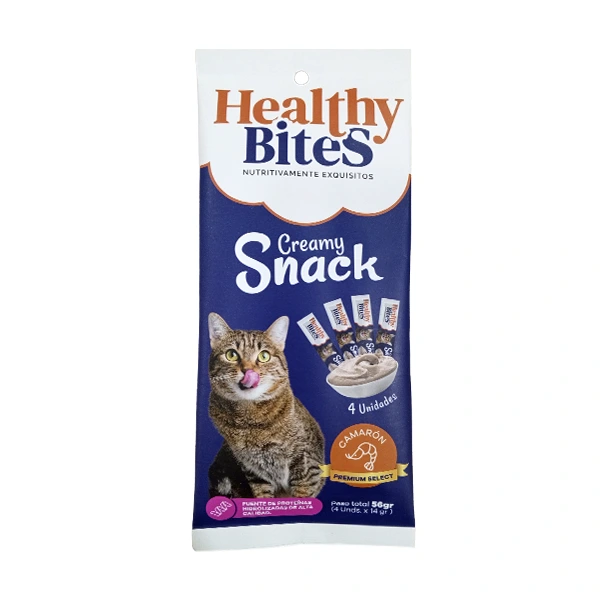 Healthy Bites Creamy Snack Gato con Camarón