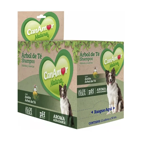 CanAmor Shampoo Árbol de Té Perro Sachets x 12 Und