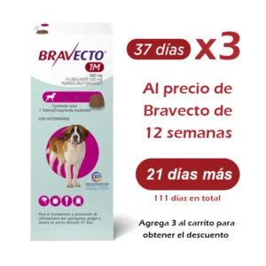 Bravecto Perros 37 Días (40 A 56Kg)