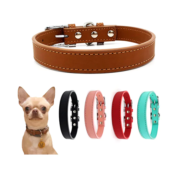 Collar De Cuero Para Perro - Imagen 2