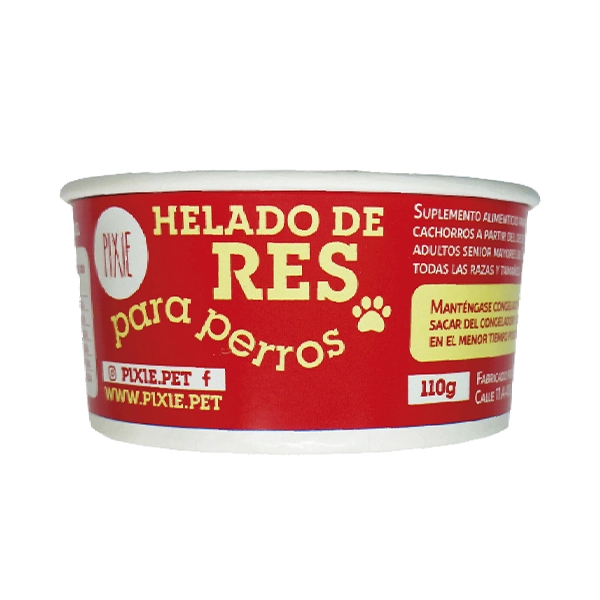 Pixie Helado de Res para Perros