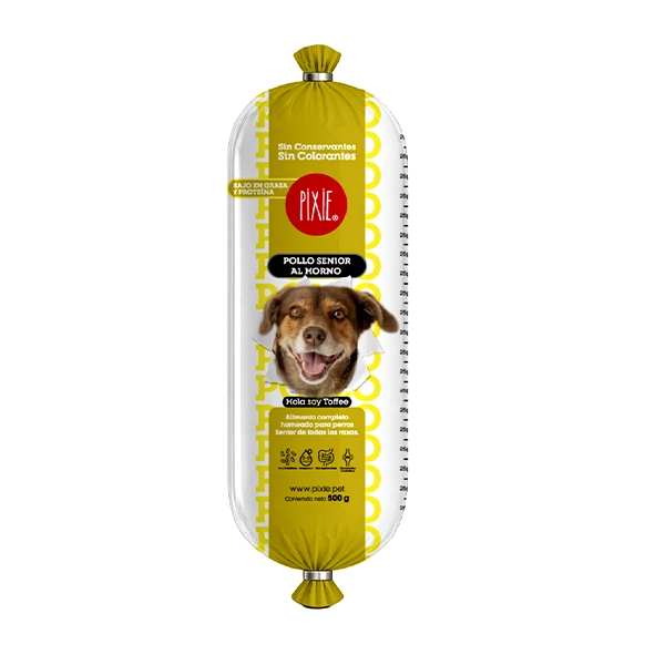 Pixie Pollo Natural Bajo en Grasa y Proteína para Perros Senior