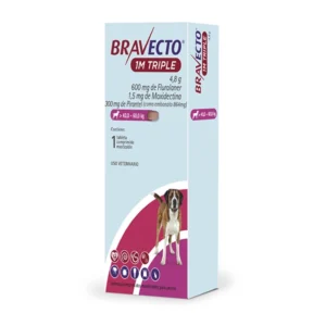 Bravecto 1M Triple para Perros 40-60Kg x 1Tab